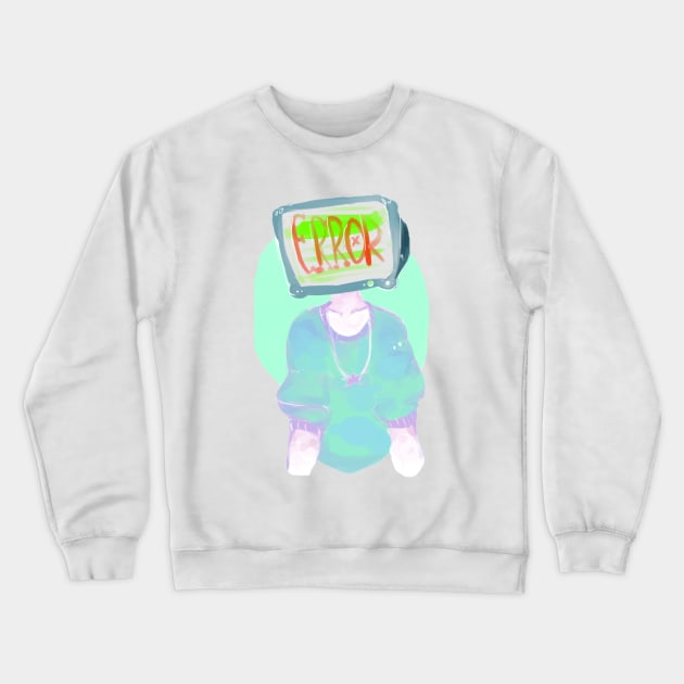 Pastel Error Computer Object Head Crewneck Sweatshirt by ghostkid